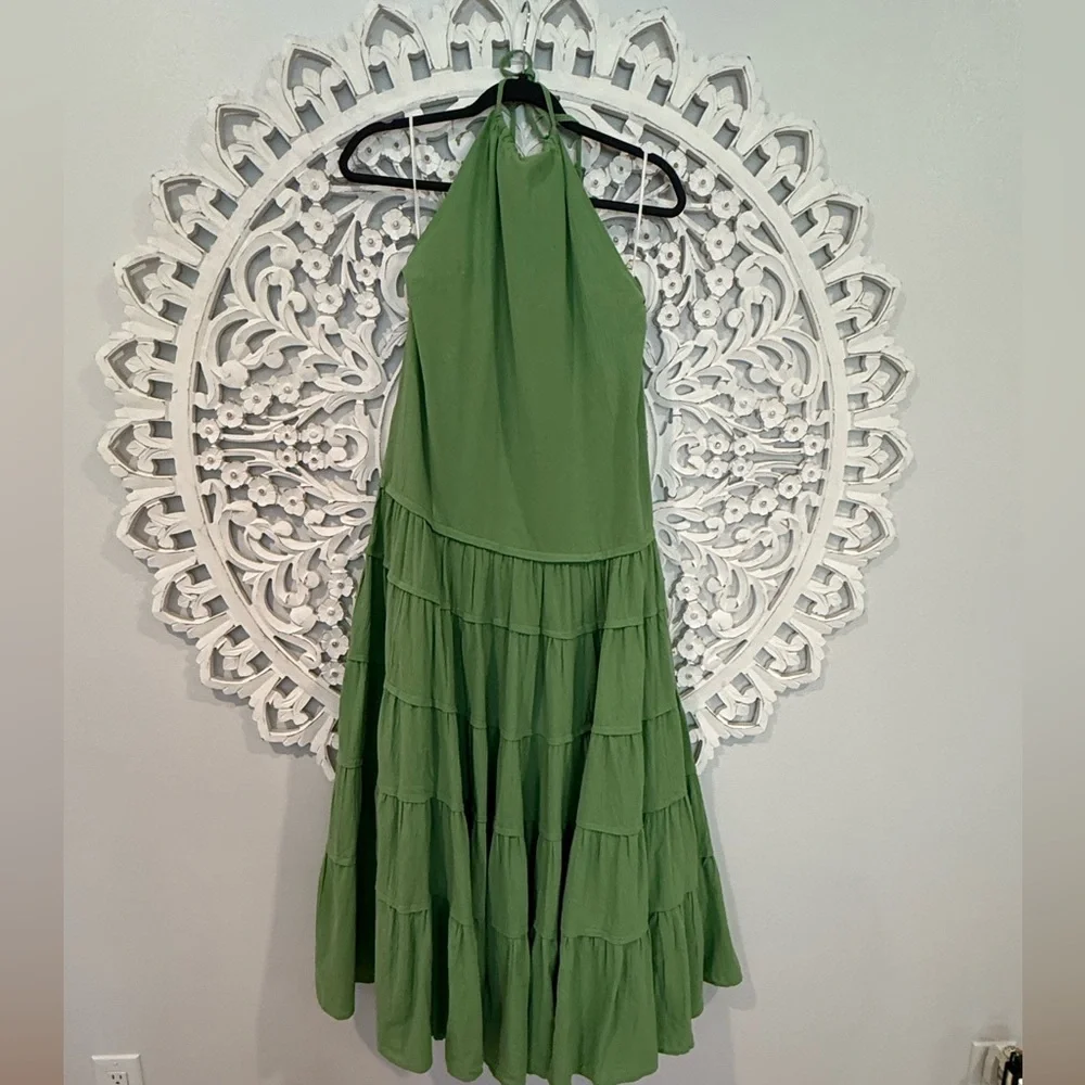 NWOT Free People Somewhere Sunny Drop Waist Maxi Dress! Size S - Picture 5 of 6